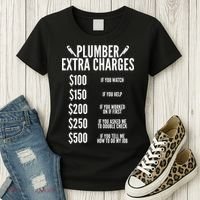 Plumber Extra Charges Women's T-Shirt thumb 3
