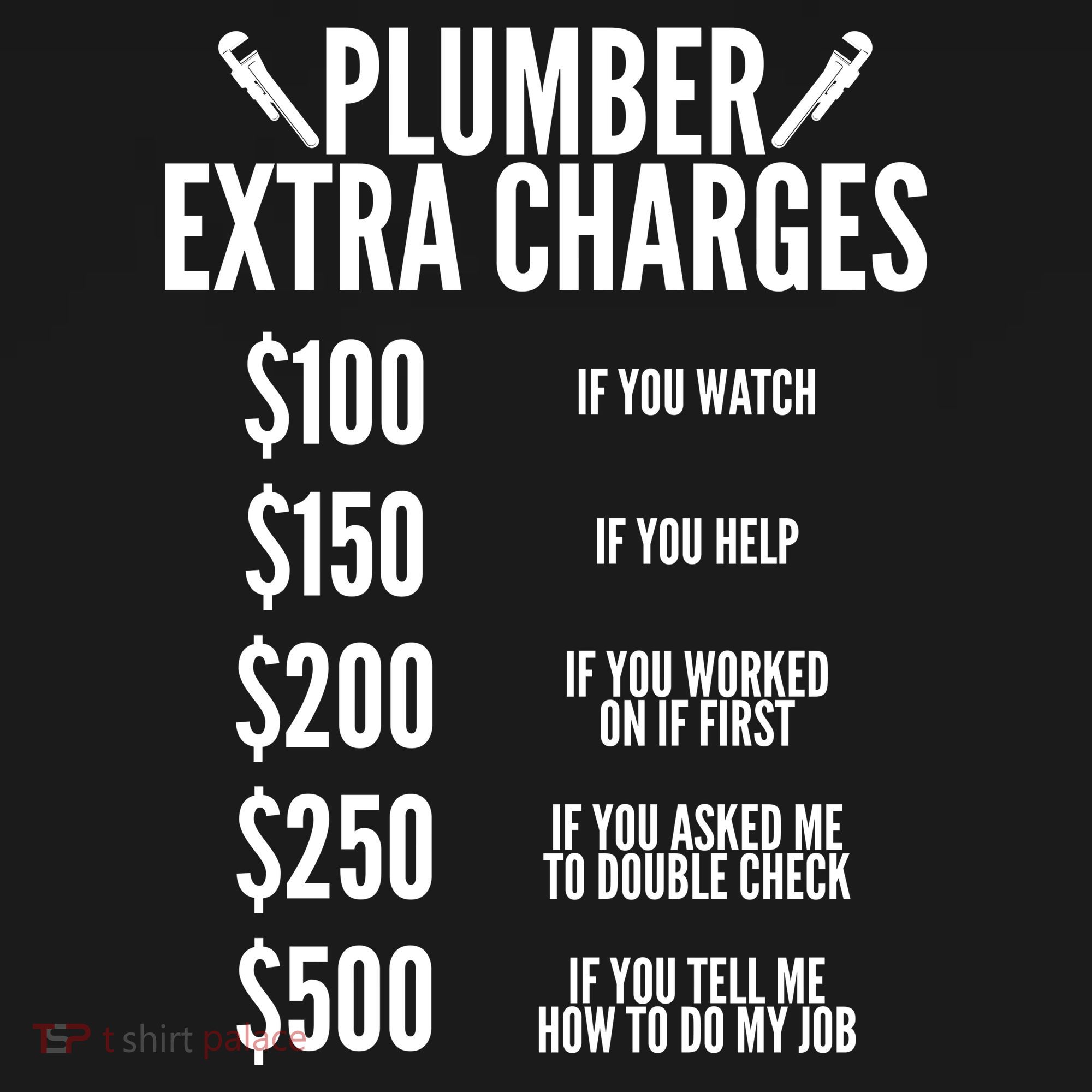 Plumber Extra Charges Kids Long Sleeve Shirt