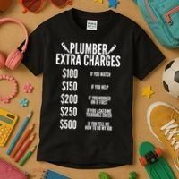 Plumber Extra Charges Kids T-Shirt thumb 3