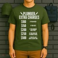 Plumber Extra Charges T-Shirt thumb 6