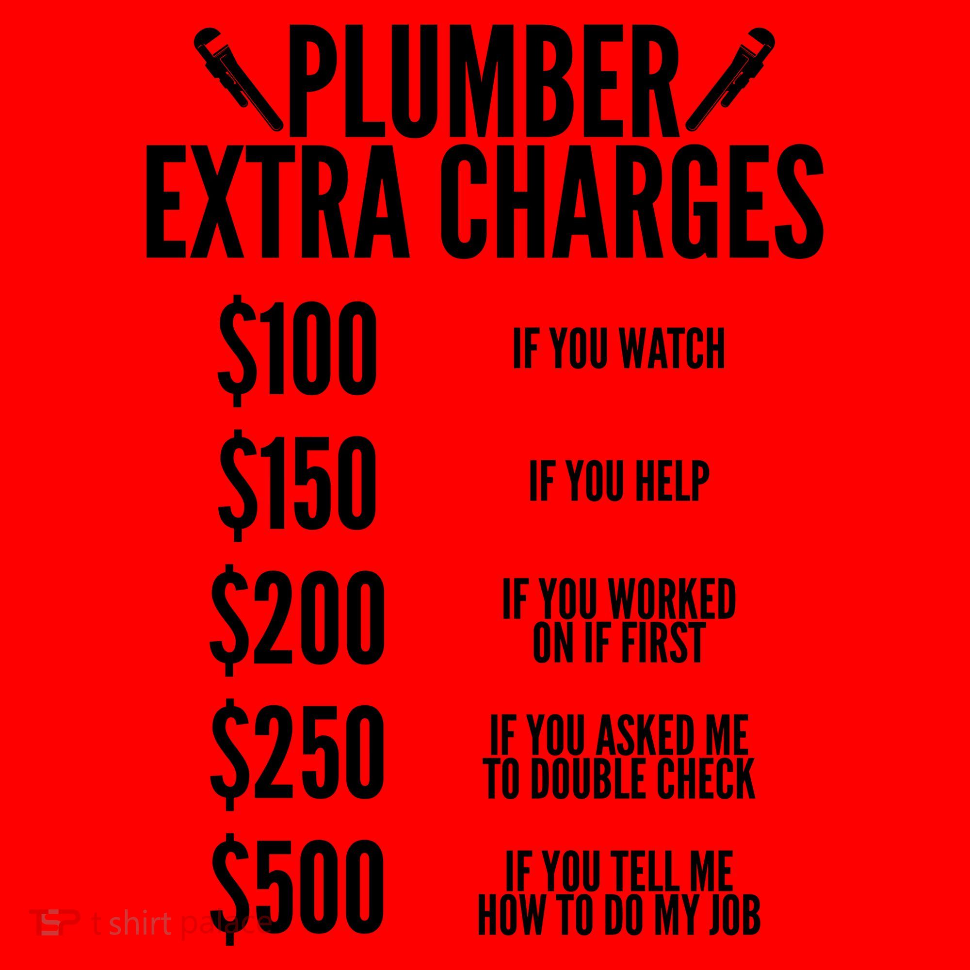 Plumber Extra Charges Santa Hat