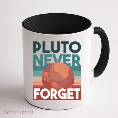 Pluto Never Forget Coffee Mug back