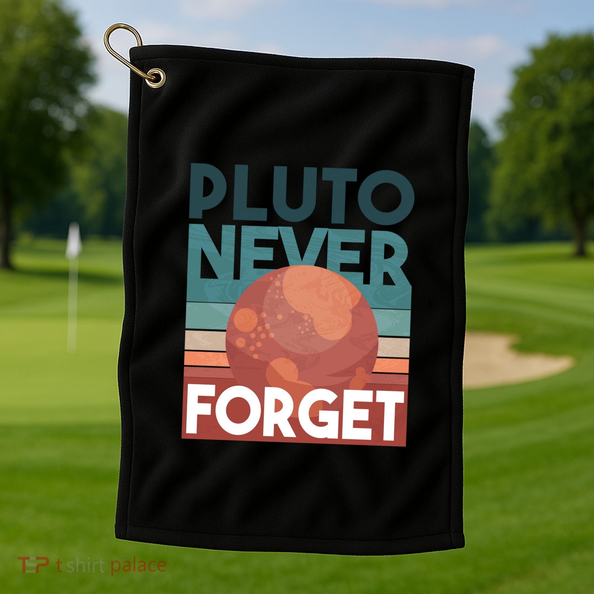 Pluto Never Forget Golf Towel