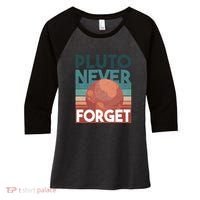 Pluto Never Forget Women's Tri-Blend 3/4-Sleeve Raglan Shirt thumb 0