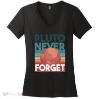 Pluto Never Forget Women's V-Neck T-Shirt thumb 0