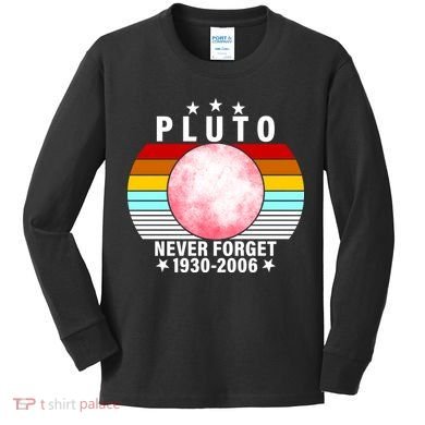 Pluto Never Forget 1930-2006 Kids Long Sleeve Shirt