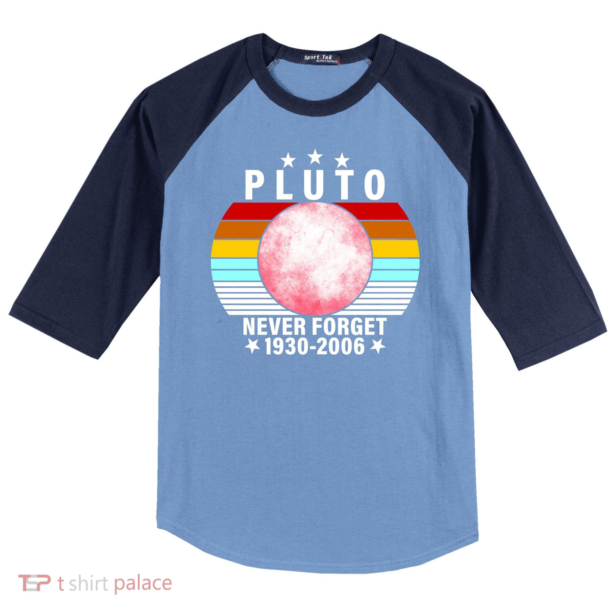 Pluto Never Forget 1930-2006 Raglan Baseball Sleeve Shirt