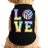 Peace Love Volleyball Tie Dye Cute Volleyball Lovers Doggie Tank thumb 0