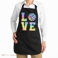 Peace Love Volleyball Tie Dye Cute Volleyball Lovers Apron thumb 2