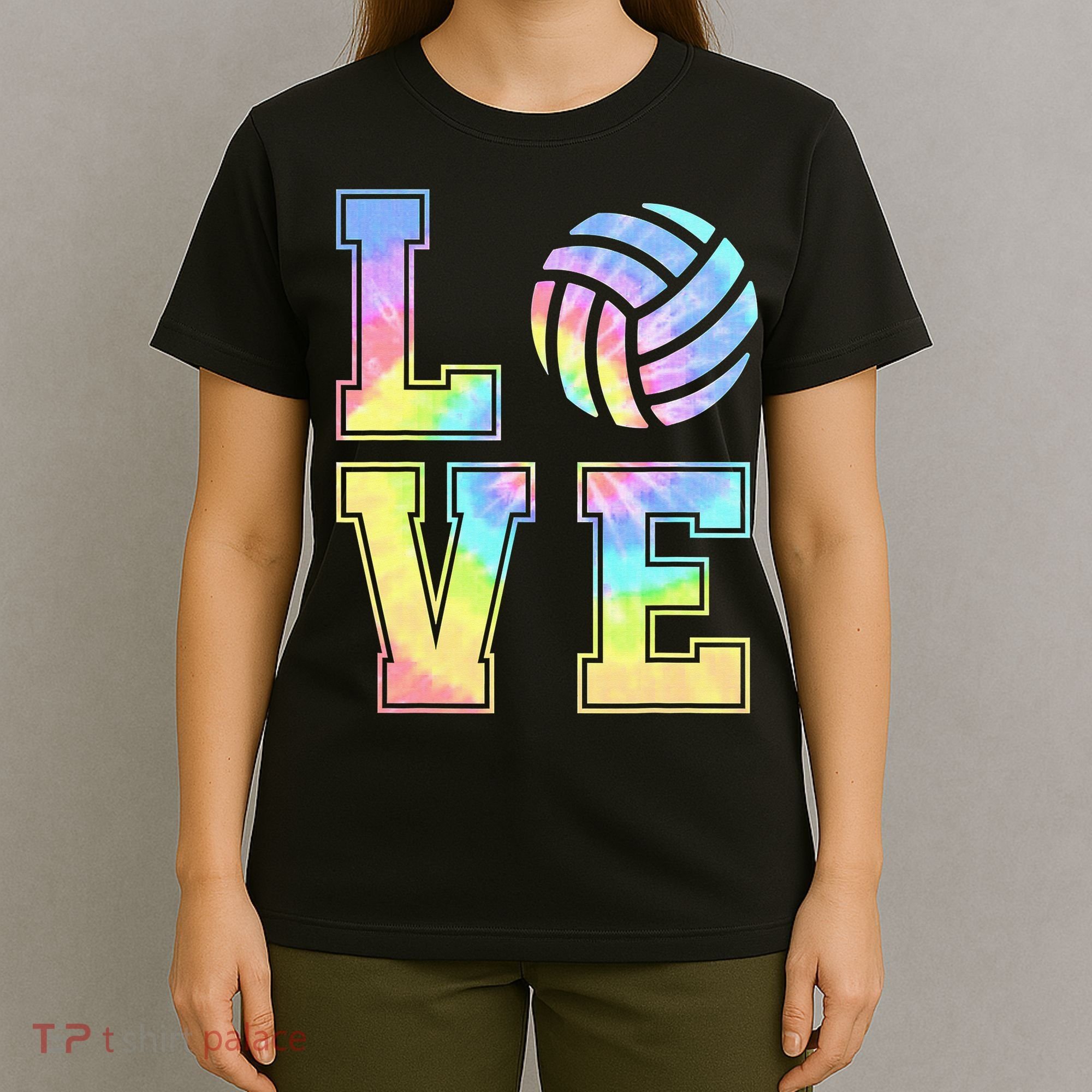 Peace Love Volleyball Tie Dye Cute Volleyball Lovers T-Shirt