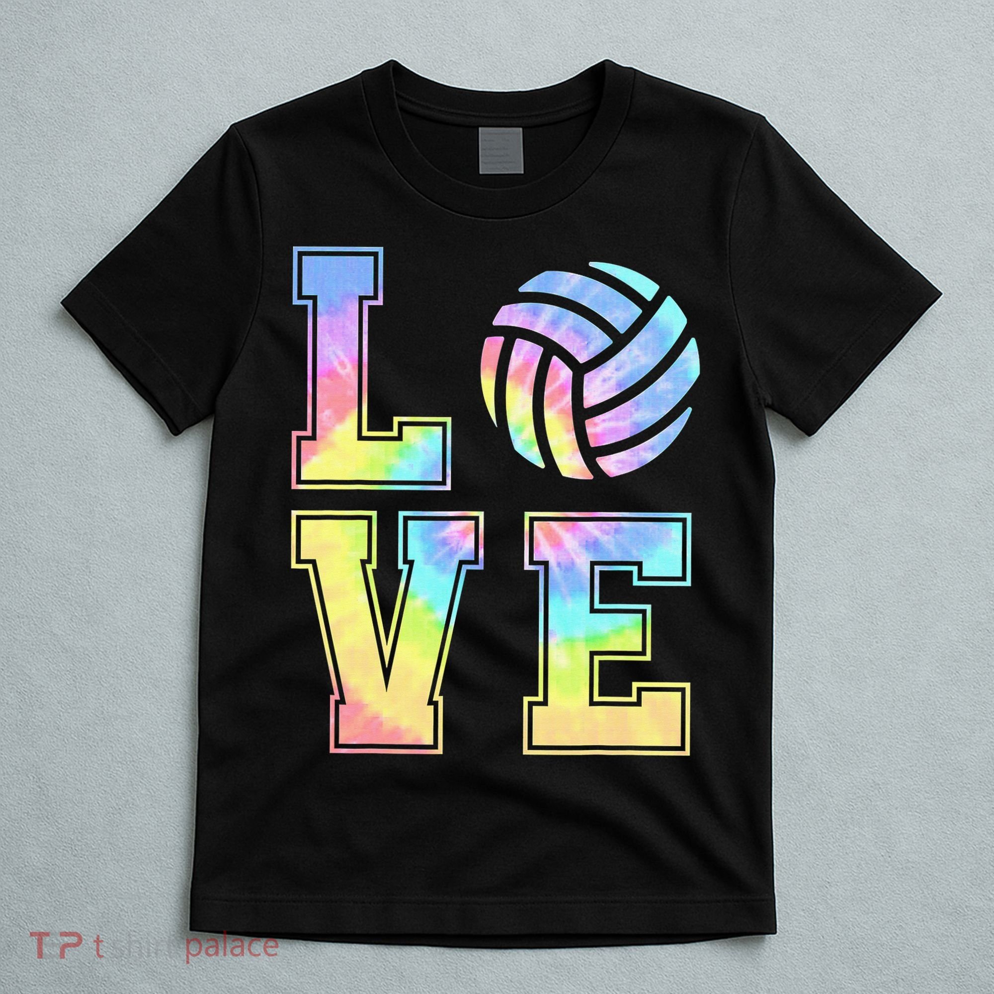 Peace Love Volleyball Tie Dye Cute Volleyball Lovers T-Shirt