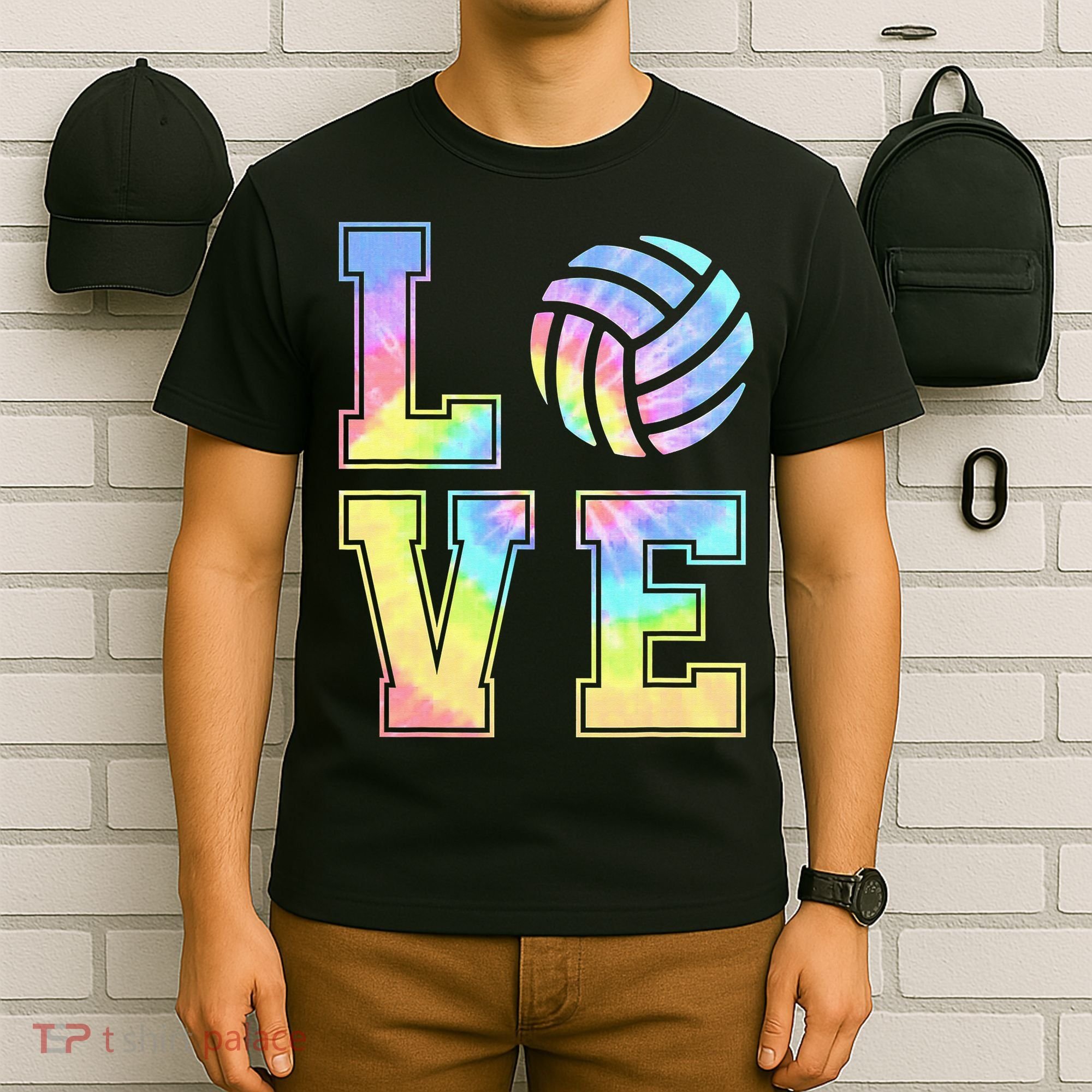 Peace Love Volleyball Tie Dye Cute Volleyball Lovers T-Shirt