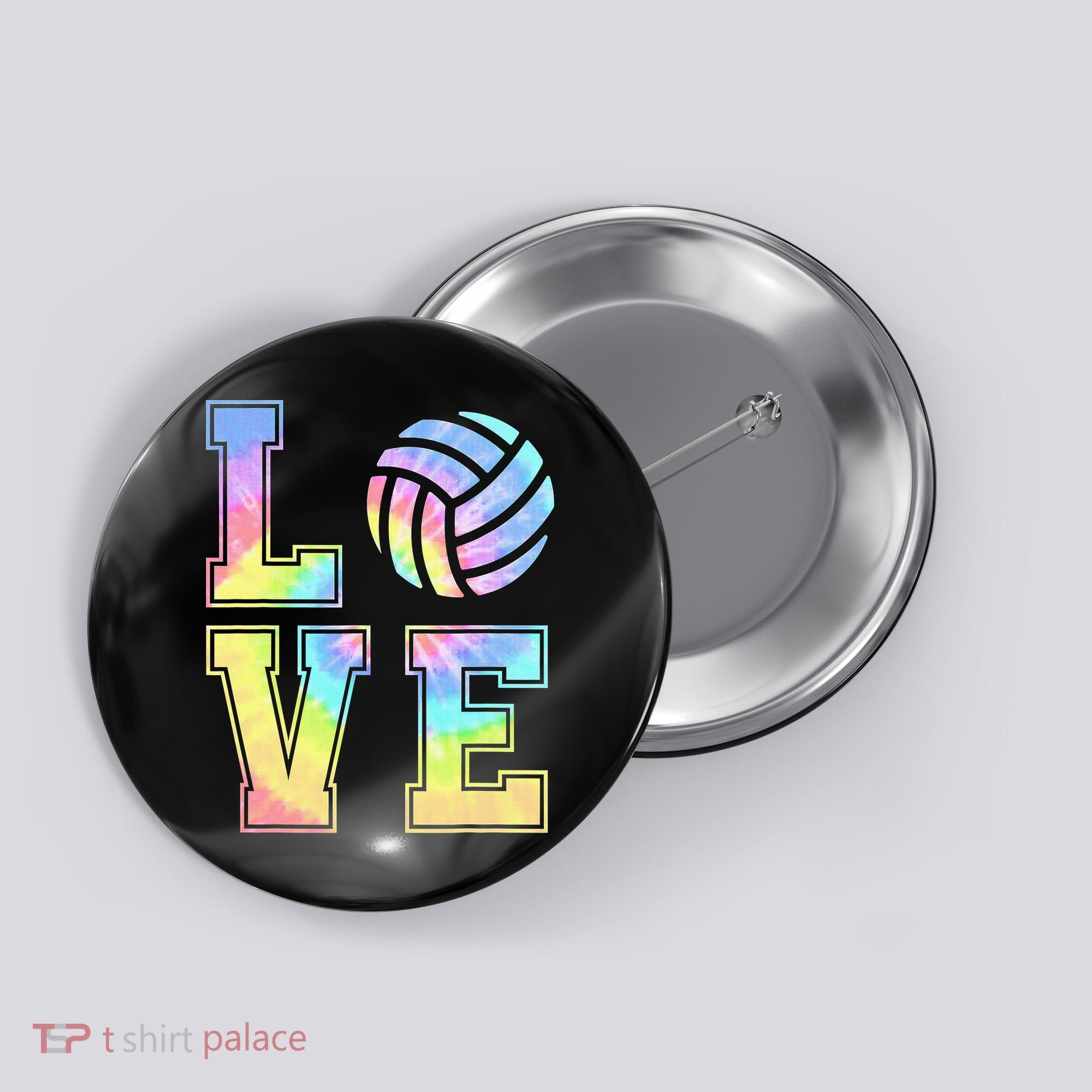 Peace Love Volleyball Tie Dye Cute Volleyball Lovers Button