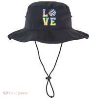 Peace Love Volleyball Tie Dye Cute Volleyball Lovers Bucket Hat thumb 0