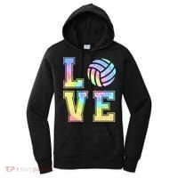 Peace Love Volleyball Tie Dye Cute Volleyball Lovers Women's Hoodie thumb 0