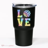 Peace Love Volleyball Tie Dye Cute Volleyball Lovers Tumbler thumb 0