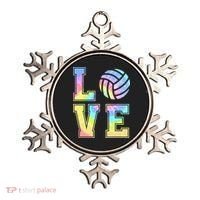 Peace Love Volleyball Tie Dye Cute Volleyball Lovers Ornament thumb 0