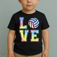 Peace Love Volleyball Tie Dye Cute Volleyball Lovers Toddler T-Shirt thumb 2