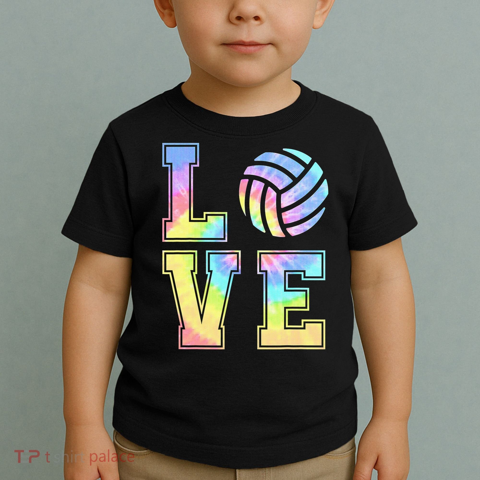 Peace Love Volleyball Tie Dye Cute Volleyball Lovers Toddler T-Shirt