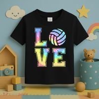 Peace Love Volleyball Tie Dye Cute Volleyball Lovers Toddler T-Shirt thumb 3