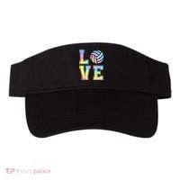 Peace Love Volleyball Tie Dye Cute Volleyball Lovers Visor thumb 0
