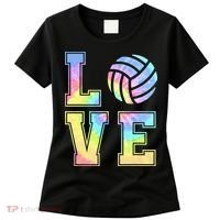 Peace Love Volleyball Tie Dye Cute Volleyball Lovers Women's T-Shirt thumb 0