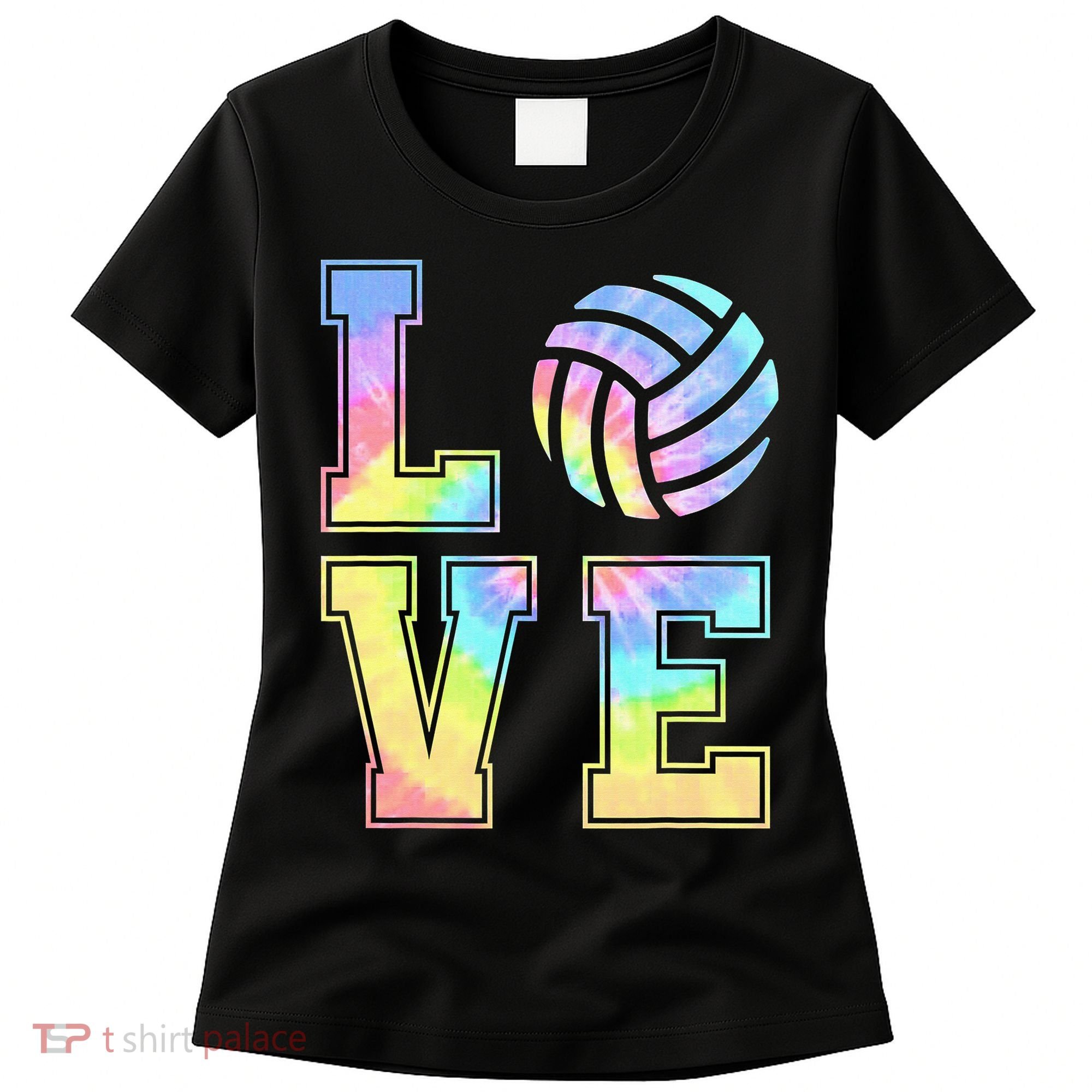 Peace Love Volleyball Tie Dye Cute Volleyball Lovers Women's T-Shirt