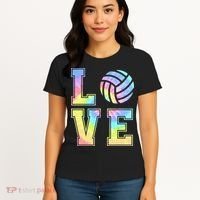 Peace Love Volleyball Tie Dye Cute Volleyball Lovers Women's T-Shirt thumb 4