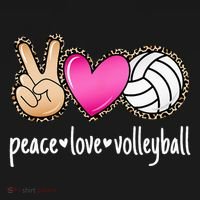 Peace Love Volleyball Leopard Women Ladies Volleyball Coaster thumb 2