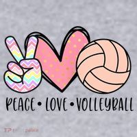 Peace Love Volleyball Women's Sweatshirt thumb 2
