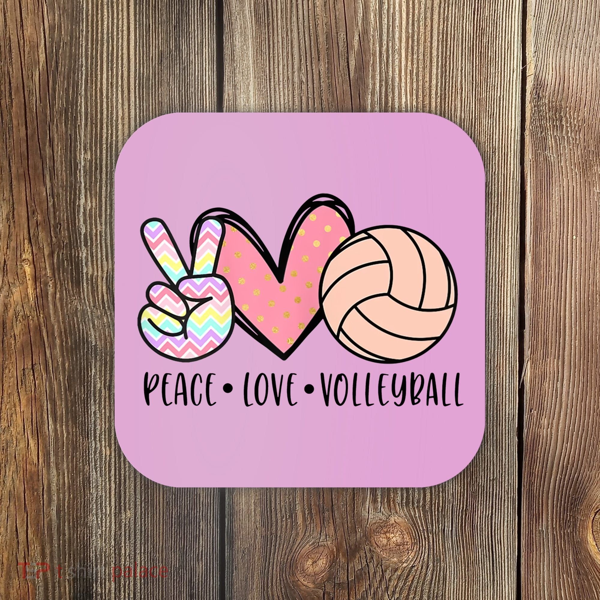 Peace Love Volleyball Coaster