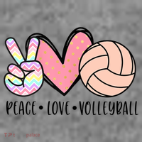 Peace Love Volleyball Toddler Hoodie thumb 2