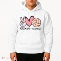 Peace Love Volleyball Hoodie thumb 2