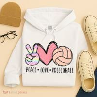 Peace Love Volleyball Hoodie thumb 4