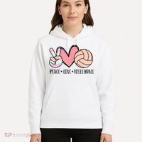 Peace Love Volleyball Hoodie thumb 5