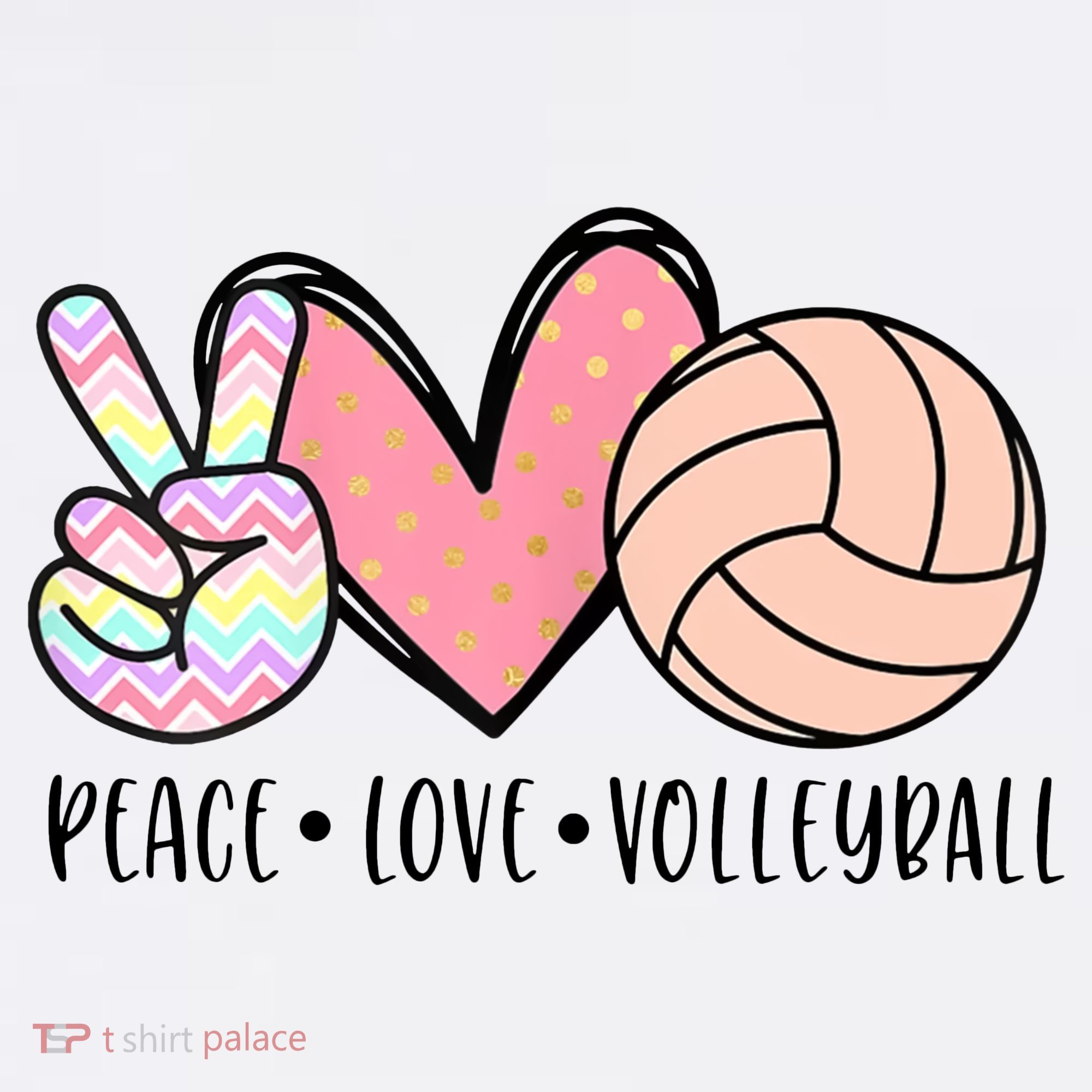 Peace Love Volleyball Long Sleeve Shirt
