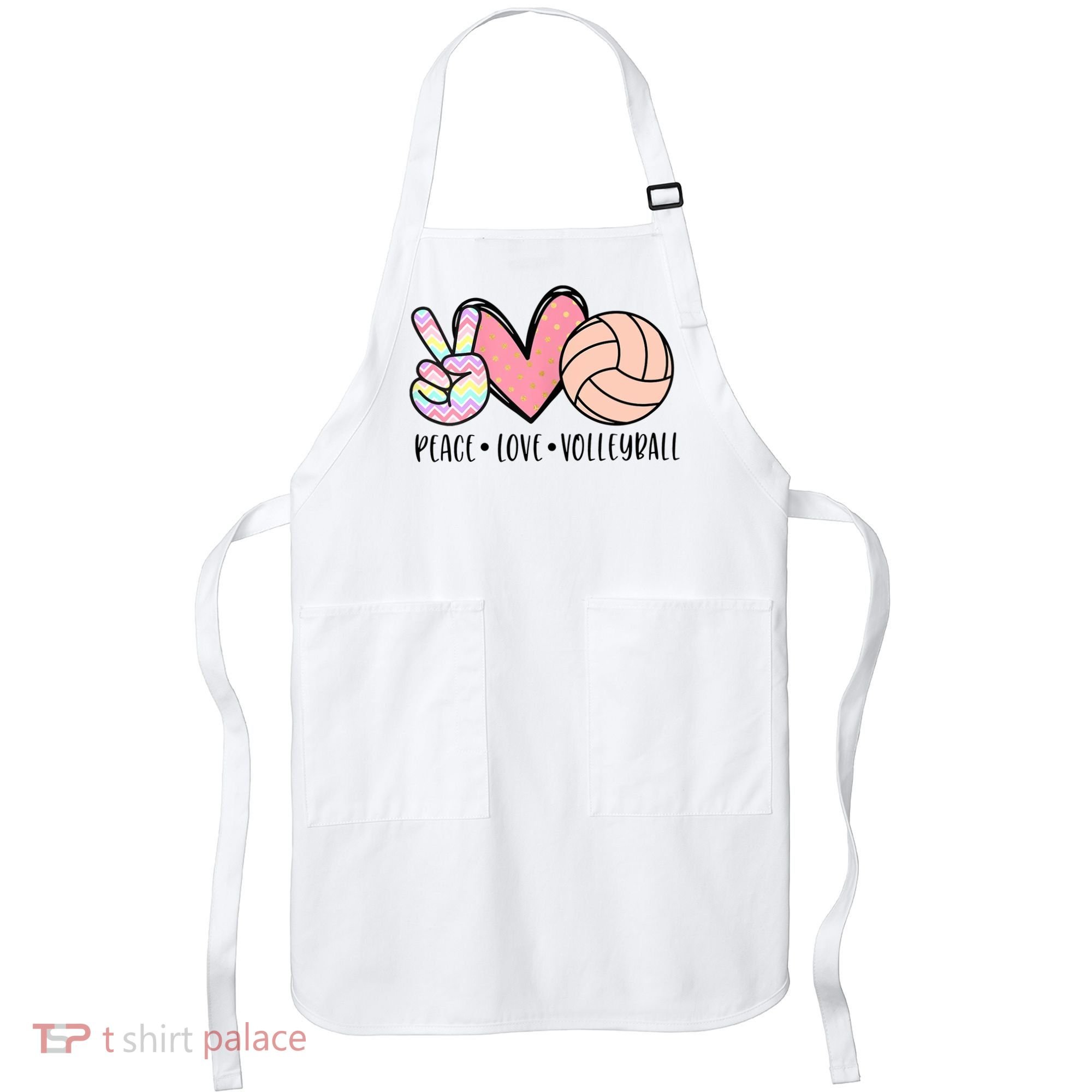 Peace Love Volleyball Apron