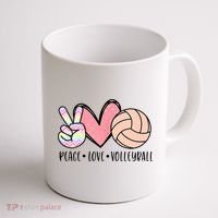 Peace Love Volleyball Coffee Mug thumb 1