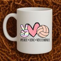 Peace Love Volleyball Coffee Mug thumb 2