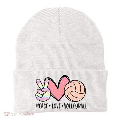 Peace Love Volleyball Beanie