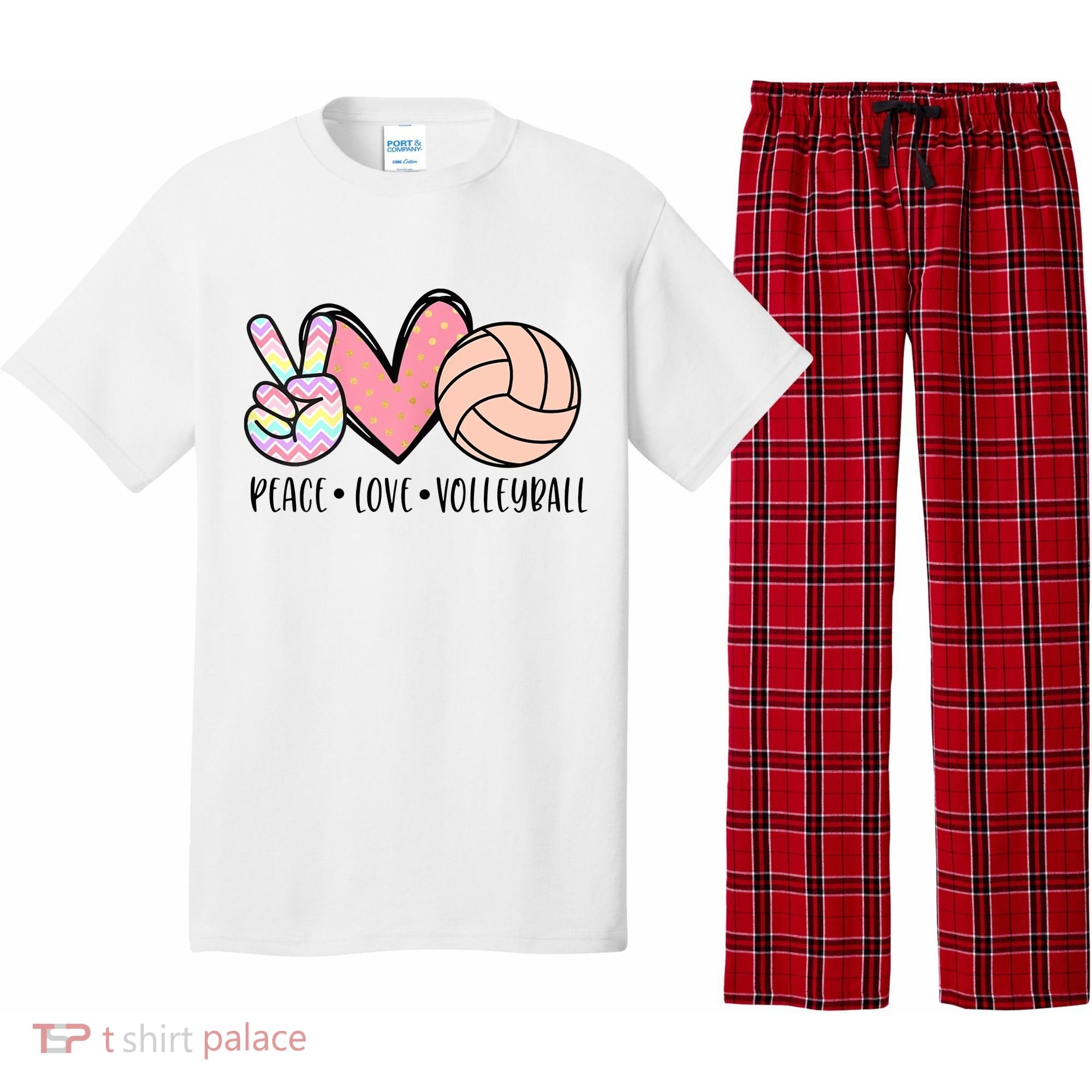 Peace Love Volleyball Pajama Set