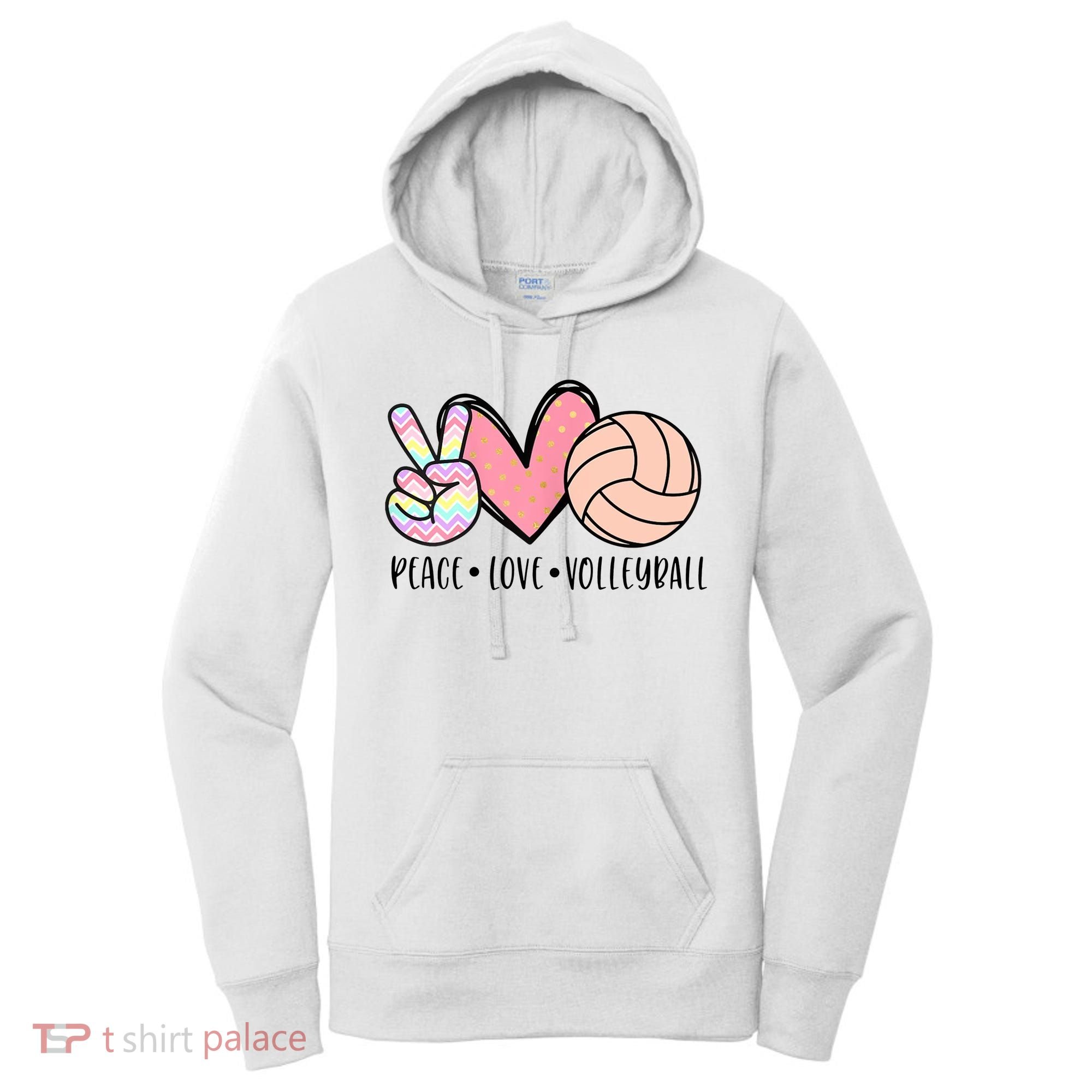 Peace Love Volleyball Women's Hoodie