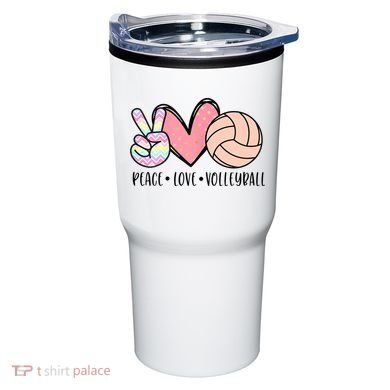 Peace Love Volleyball Tumbler