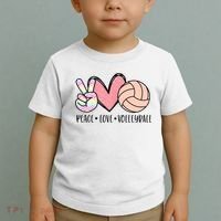 Peace Love Volleyball Toddler T-Shirt thumb 2
