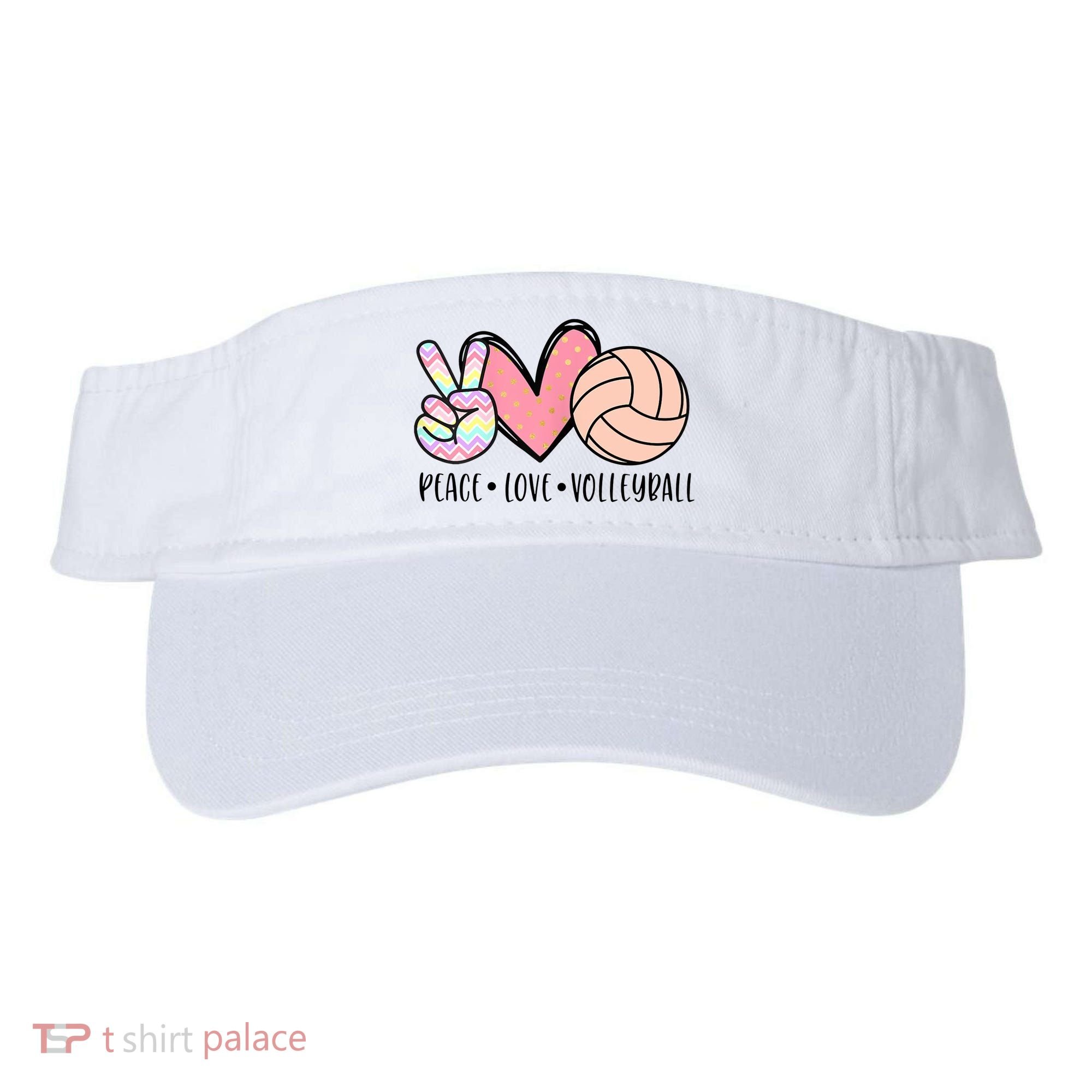 Peace Love Volleyball Visor