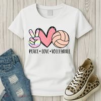 Peace Love Volleyball Women's T-Shirt thumb 3