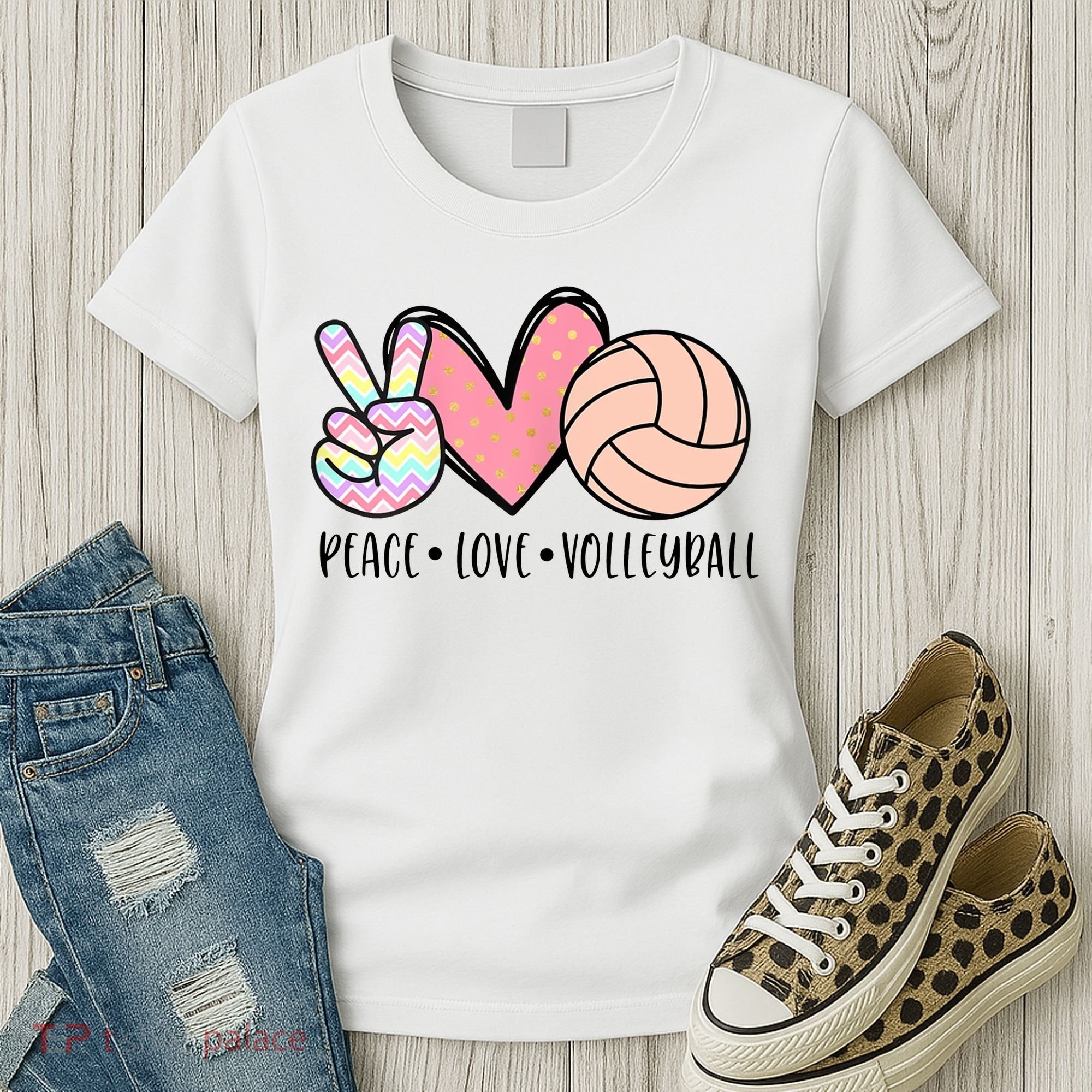 Peace Love Volleyball Women's T-Shirt