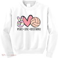 Peace Love Volleyball Kids Sweatshirt thumb 0