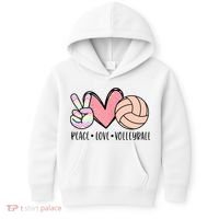 Peace Love Volleyball Kids Hoodie thumb 0