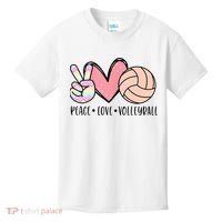 Peace Love Volleyball Kids T-Shirt thumb 0
